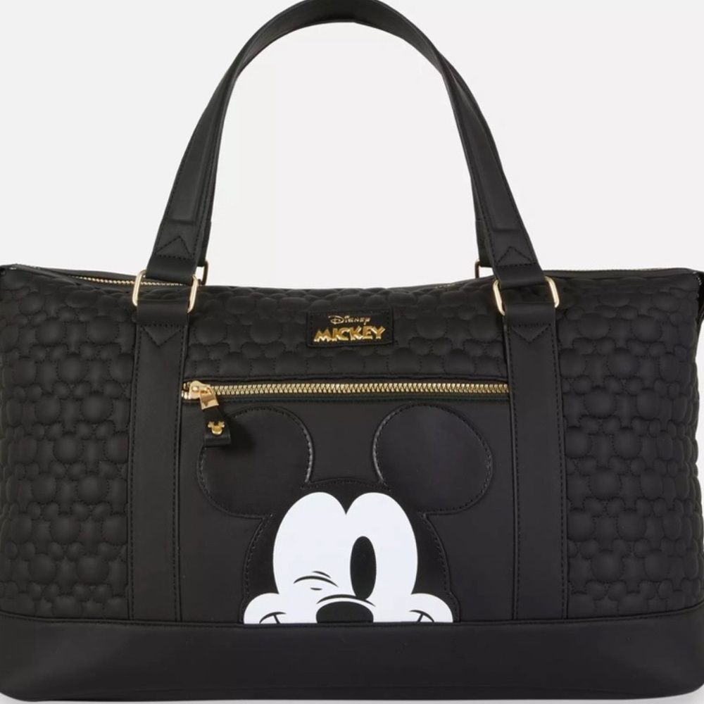 Disney Black Tote Bag with Mickey Mouse Design